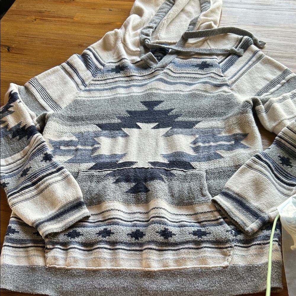 American Eagle Cotton Aztec Hoodie Sweater